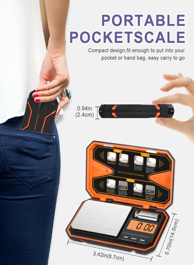 JXTZ Digital Pocket Scale 500g x 0.01g, High Accuracy Gram and Grain Scale, 6 Unit Basic, Tare Function and 180s Auto-Off, 50g Calibrated Weight Suitable for Weighing Jewelry, Gold, Coffee, Food - Image 5