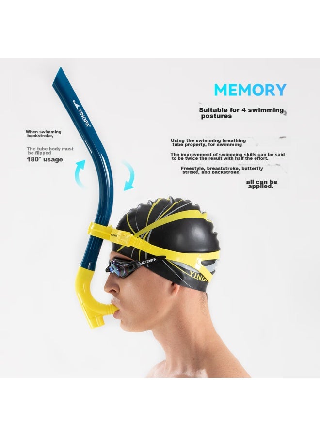 Yingfa Swimming Breath Tube, Professional Training For Free Diving, Front-mounted Wet Breath Tube, Royal Blue - Image 3