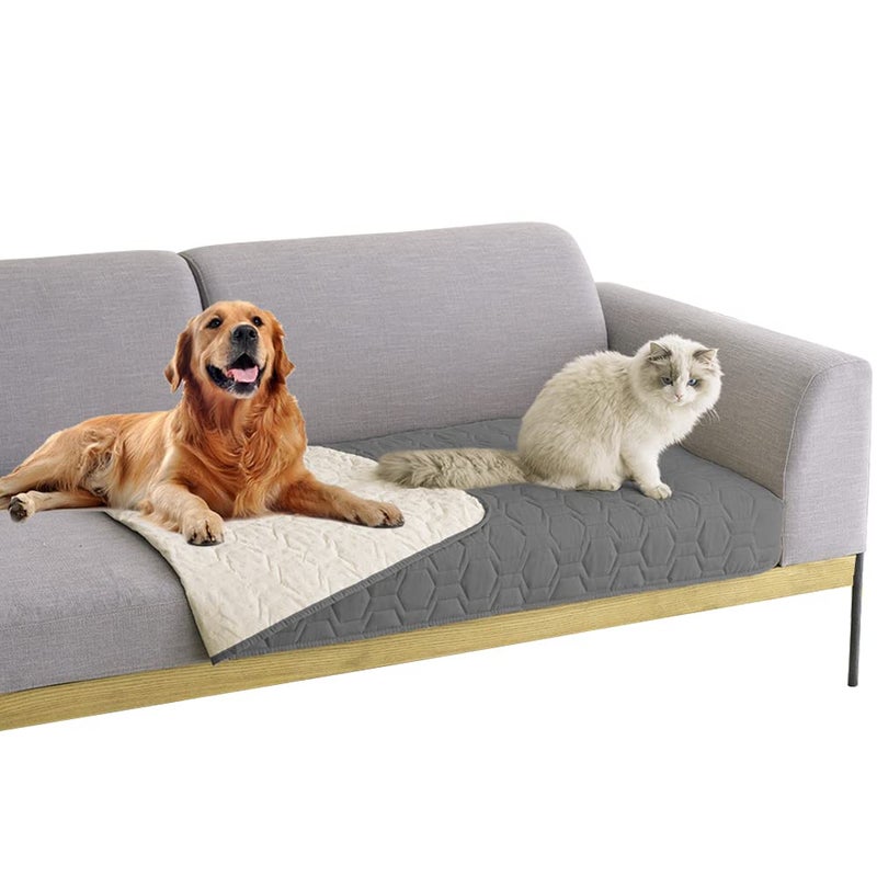 Tcksstex Waterproof and NonSlip Dog Bed Cover and Pet Blanket Sofa Pet Bed Mat car Incontinence Mattress Protectors Furniture Couch Cover for Most Cats DogsPets30x70Dark Grey