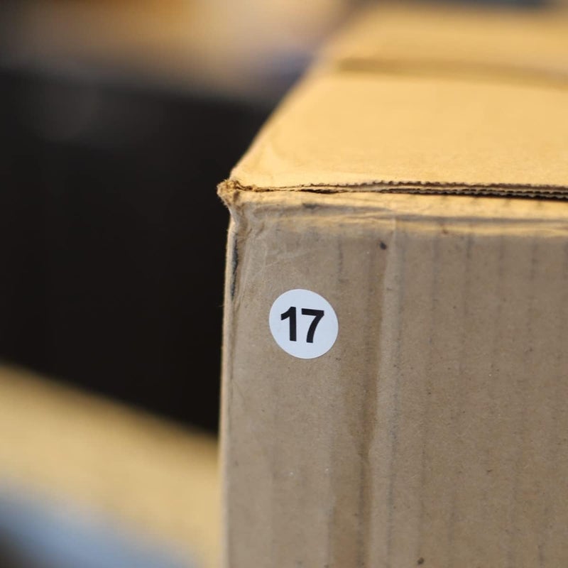 InStockLabels.com White with Black Number 17 Circle Dot Stickers, 3/4 Inch Round, 500 Labels on a Roll for Organization and Inventory - Semi-Gloss Finish - Made in The USA - Image 3