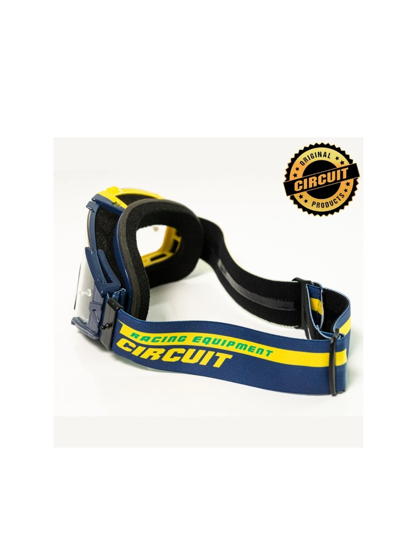 CIRCUIT Equipment Occhiali Motocross Circuit Quantum Yellow/Blue - Image 1