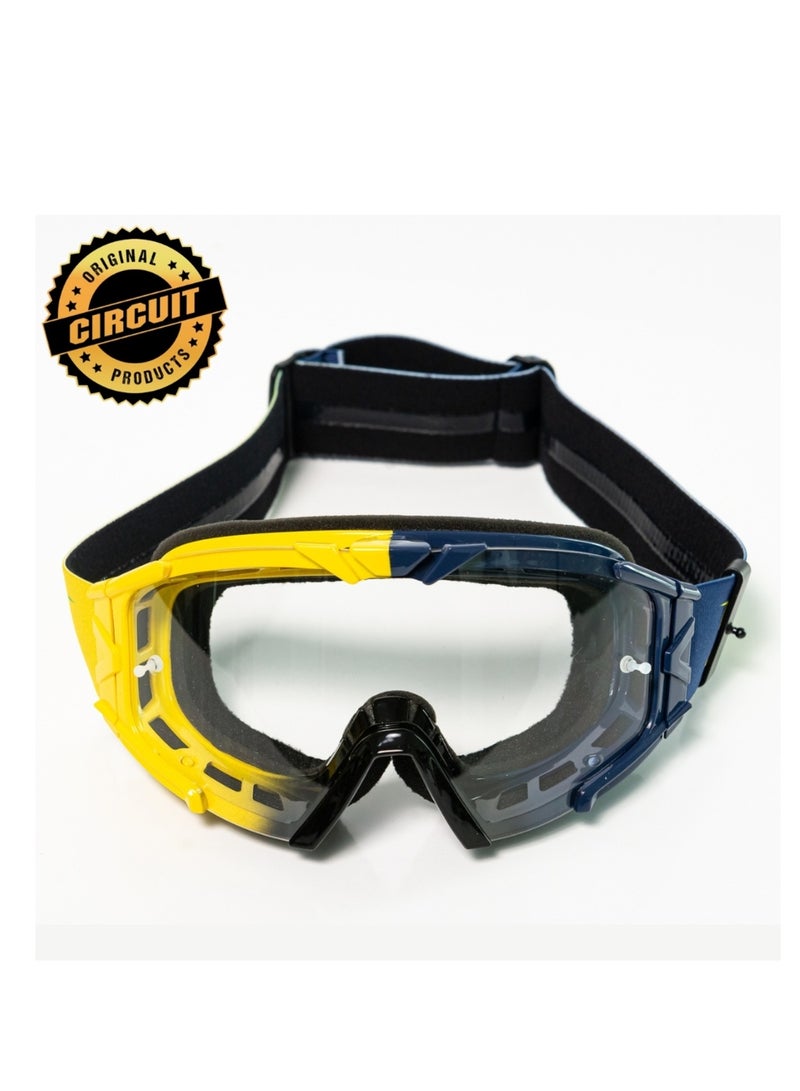 CIRCUIT Equipment Occhiali Motocross Circuit Quantum Yellow/Blue - Image 3