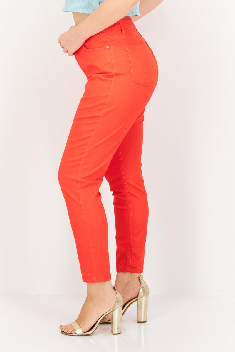 Jones New York Women Skinny Fit Plain No-Stretch Jeans, Red - Image 2