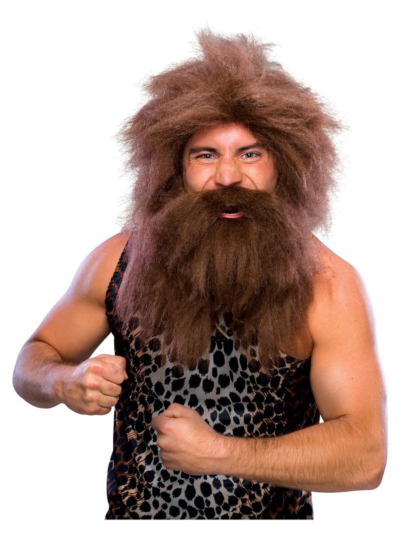 Rubies Caveman Beard Wig Set for Adults Mens No Size - Image 2