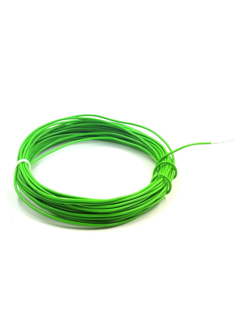 Invento INVENTO 10mtr 20 AWG 05 sqmm 15A Tinned Copper PVC Wire Flexible Green Cable 17mm Dia High Temperature for DIY  - Image 1