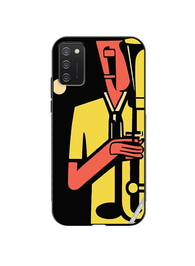 VR CREATIVE Protective Case Cover For Samsung Galaxy A02s Jazz Trumpeter Design Multicolour - Image 1