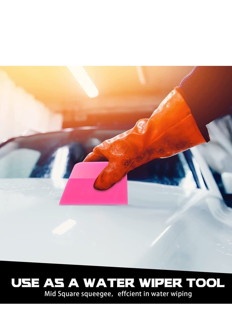 Y&D 4 Pcs PPF Squeegee Soft Silicone Rubber Scraper Anti Scratch TPU Coating for Car Vinyl Paint Protection Film Installation Wrap and Window Tint Windshield Glass Cleaning Kit Sizes  - Image 5
