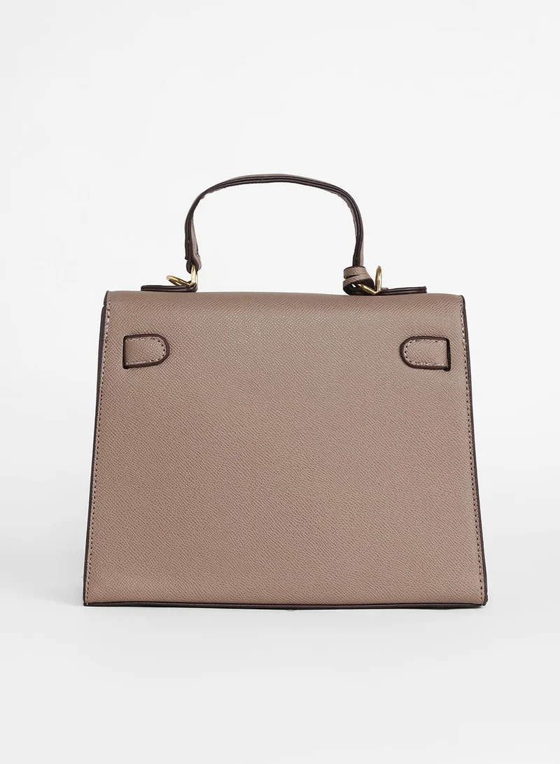 Haute Sauce Women's The Overlap Satchel Bag - Camel Brown