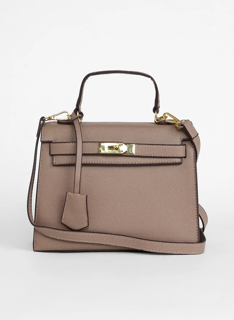 Haute Sauce Women's The Overlap Satchel Bag - Camel Brown