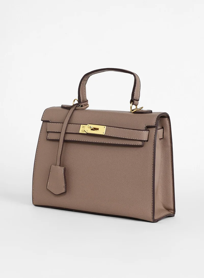 Haute Sauce Women's The Overlap Satchel Bag - Camel Brown