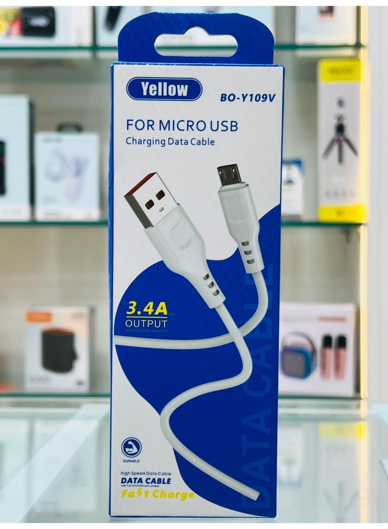 Yellow BO-Y109V Micro USB Cable - Image 1