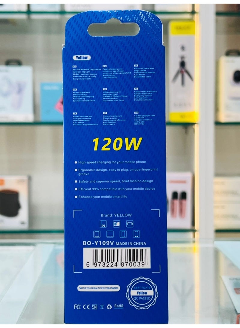 Yellow BO-Y109V Micro USB Cable - Image 2