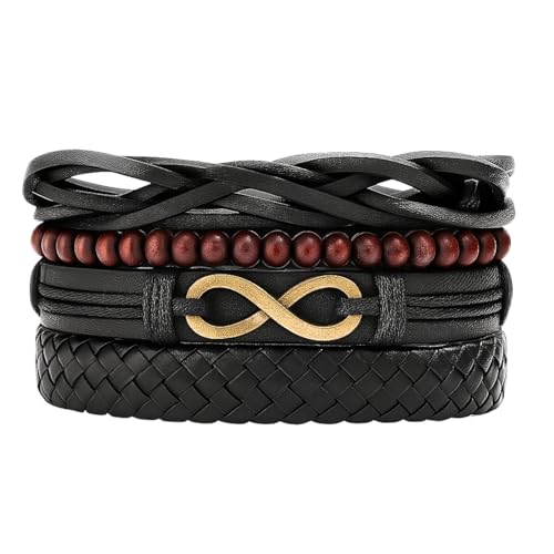 Vientiq Leather Bracelet For Men (gold) - Image 1