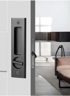 واي آند دي Privacy Pocket Door Lock Hardware with Key Recessed Sliding Mortise Double Barn Invisible Furniture for Thickness  - Image 1