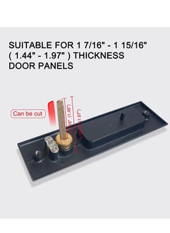 واي آند دي Privacy Pocket Door Lock Hardware with Key Recessed Sliding Mortise Double Barn Invisible Furniture for Thickness  - Image 5