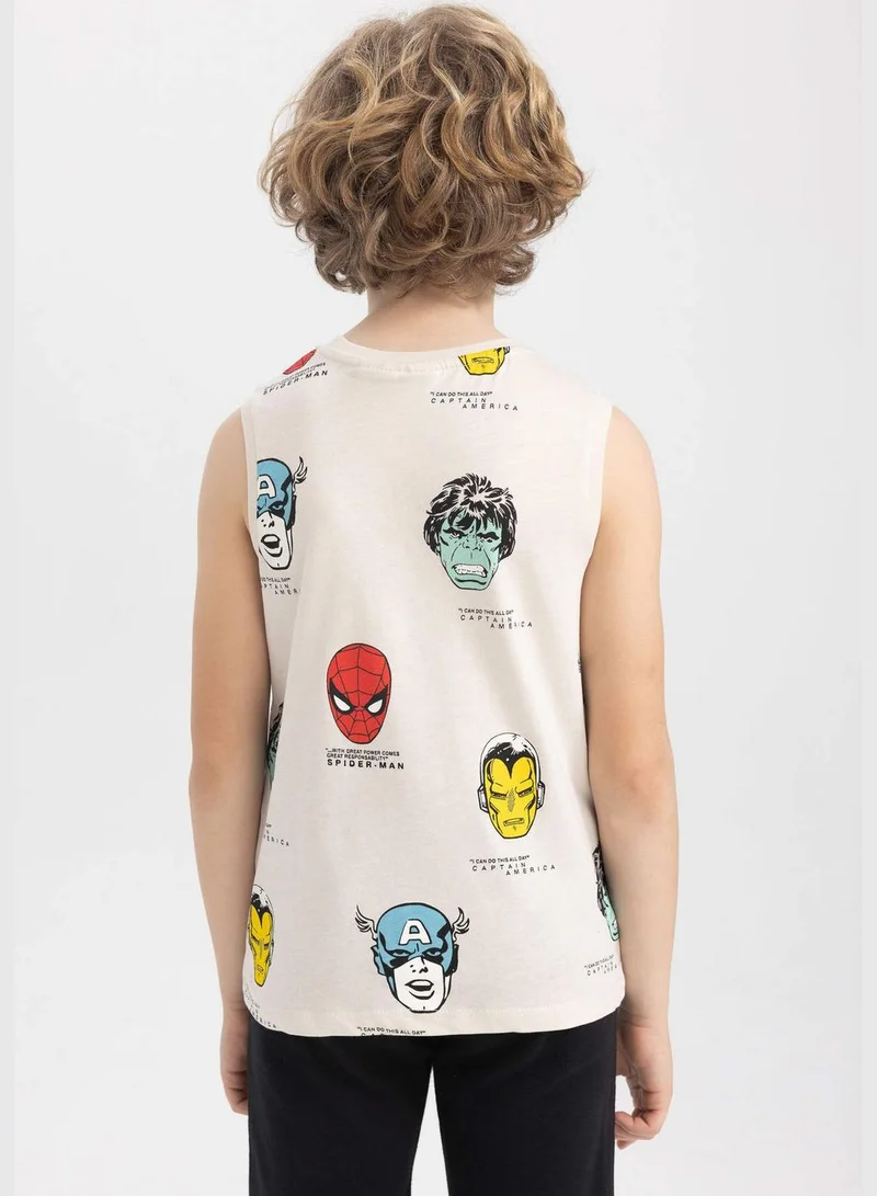 DeFacto  Boy Marvel Licenced Regular Fit Crew Neck Sleeveless Vest for Men | Best Price UAE