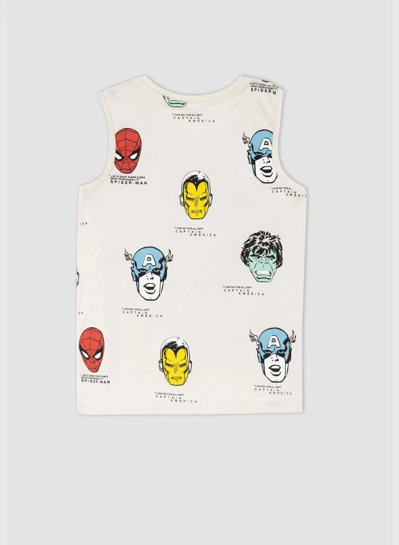 DeFacto  Boy Marvel Licenced Regular Fit Crew Neck Sleeveless Vest for Men | Best Price UAE