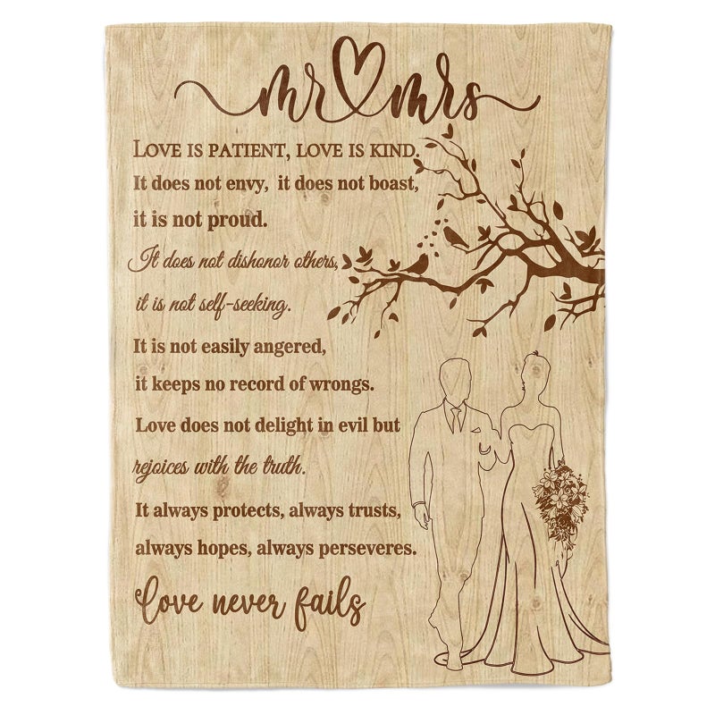 Calibron Wedding Gifts for Couples 2026 Soft Blanket Bridal Shower Gifts for Bride to Be Anniversary Romantic Gifts for Hers Wedding Gifts for Newlyweds Wedding Throw Blanket 60 50 - Image 2