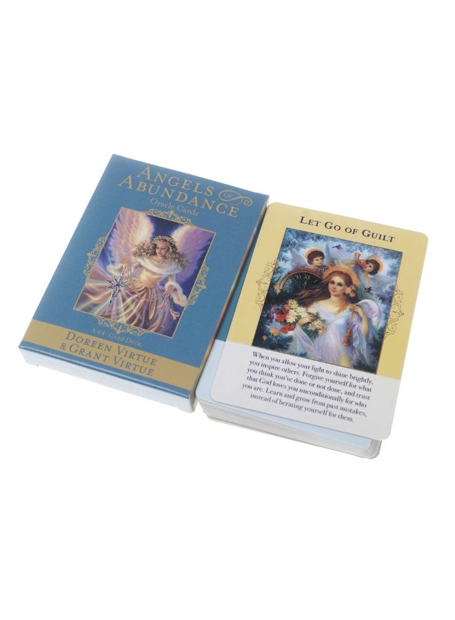 NIBEMINENT Tarot cards, Angel Wealth God cards, divination cards and PDF guidebook. The divination card set contains 44 cards per box and is suitable for entertainment gatherings and tabletop games. - Image 1