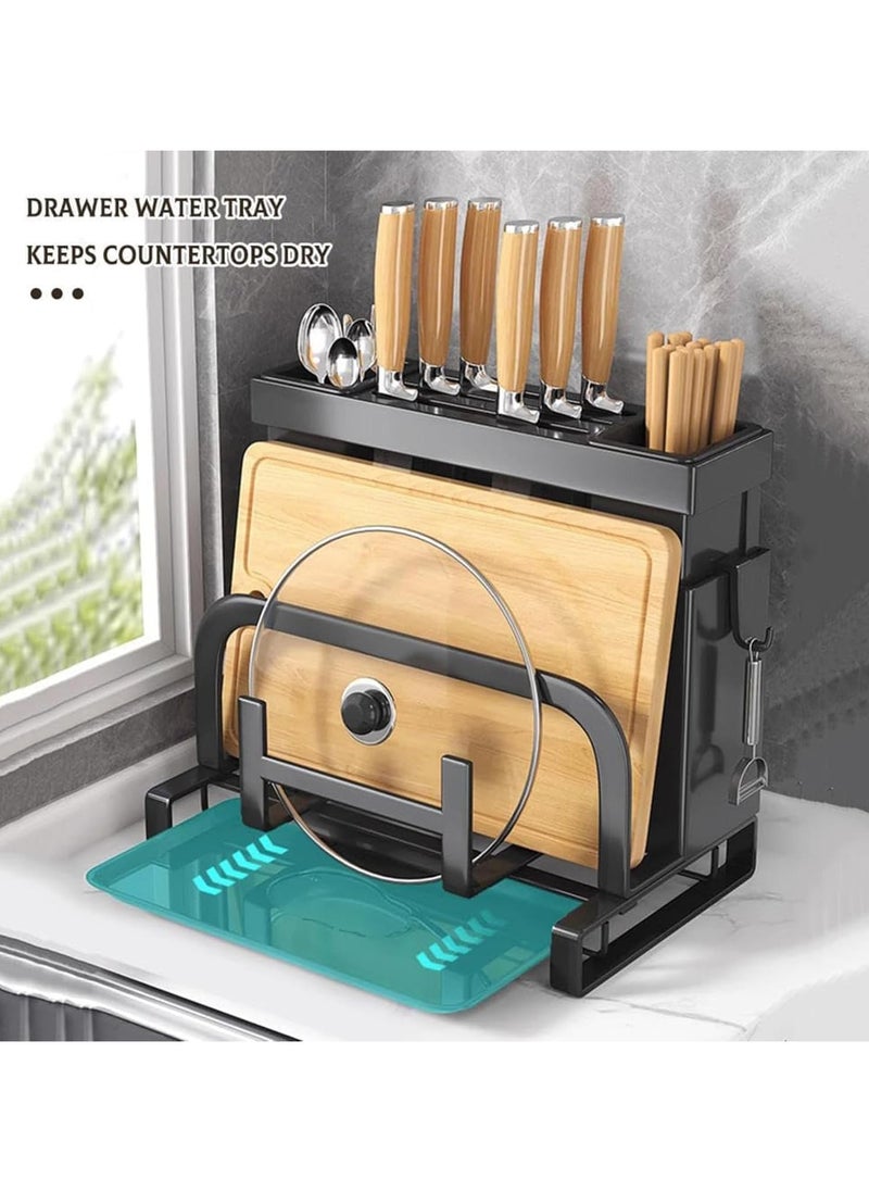 General Kitchen knife holder, multi-function knife holder, universal knife holder, with scissor slot, all-in-one organizer, suitable for kitchen, dining room  - Image 4
