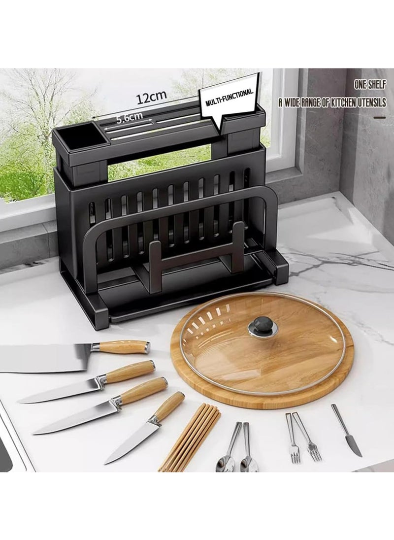 General Kitchen knife holder, multi-function knife holder, universal knife holder, with scissor slot, all-in-one organizer, suitable for kitchen, dining room  - Image 5