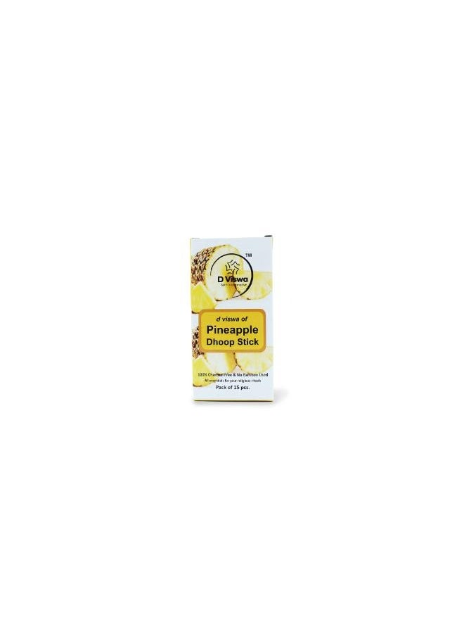 D viswa - D Viswa Pack of 5 Pineapple Dhoop Batti 3.5 Inch 15 Pieces - Image 1