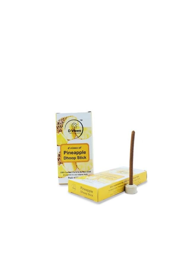 D viswa - D Viswa Pack of 5 Pineapple Dhoop Batti 3.5 Inch 15 Pieces - Image 1