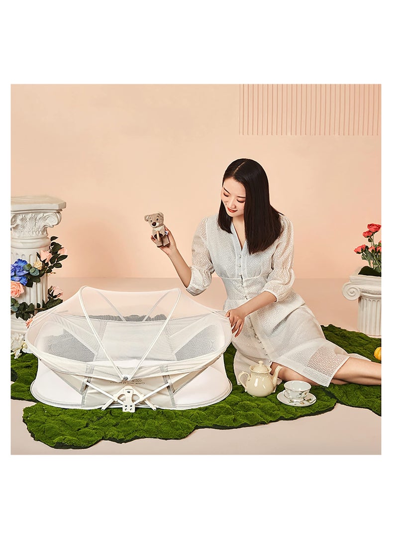 Crib, baby bedside sleeper, foldable Travel Bassinet, Portable bedside Bassinet For Baby, baby Bassinets Sleeper, with Mosquito Net Lightweight Washable Foldable