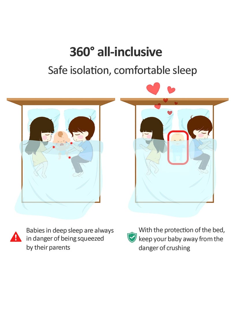 XiuWoo Crib, baby bedside sleeper, foldable Travel Bassinet, Portable bedside Bassinet For Baby, baby Bassinets Sleeper, with Mosquito Net Lightweight Washable Foldable  - Image 3