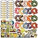Kolewo4ever 140 Pieces Softball Party Favor Set Softball Team Gifts for Girls Women 20 Satin Softball Scrunchies Hair Ties20 Adjustable Softball Bracelet and 100 Softball Stickers Softball Birthday Party - Image 2