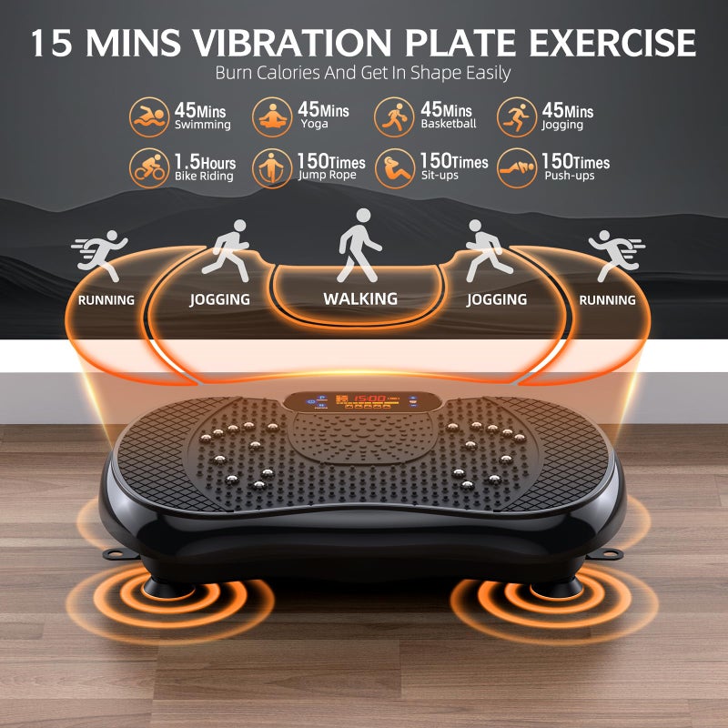 PBYRD Vibration Plate Exercise Machine, Lymphatic Drainage Machine for Weight Loss, Shake Vibrating Plate Full Body Workout Fitness Platform, Vibration Board For Shaping Wellness,Home Sport Gym-330lbs - Image 5