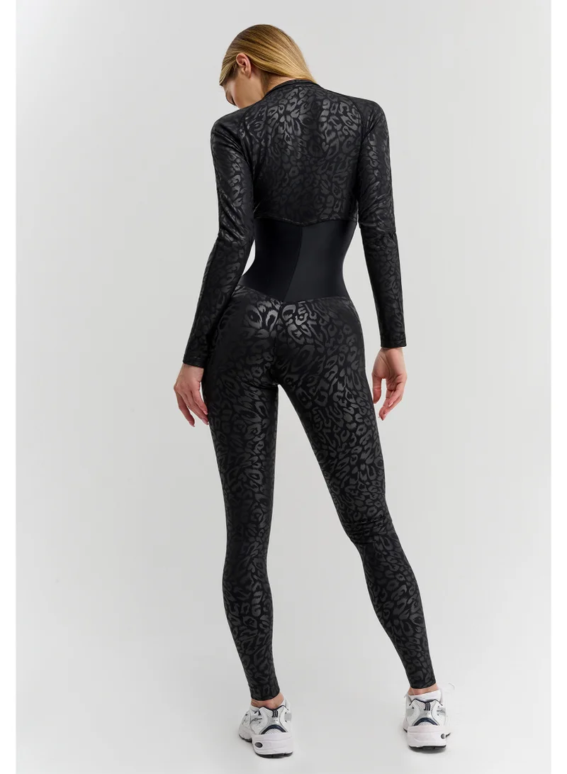 Bona Fide Arcana Syndicate Base Black Panthera Bona Fide One Piece Workout Jumpsuits for Women - Athletic Romper Jumpsuit with Tummy Control and Lifting for Yoga, Gym for Women | Best Price UAE