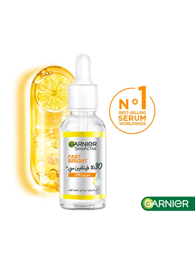 Garnier SkinActive Fast Bright 30x Vitamin C & Niacinamide Anti Dark Spot Serum 50ml  - Image 1