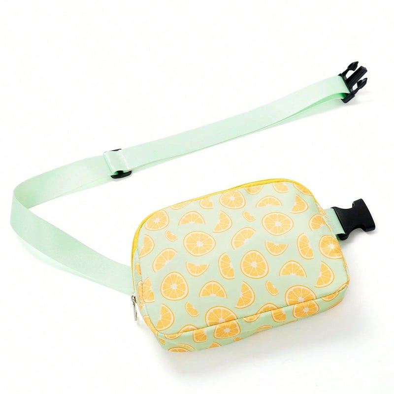 Qi Ta Cross-Border Lulu-Style Waist Bag, Nylon Waterproof Chest Pack, Shoulder Bag for Outdoor Sports and Running - Image 1