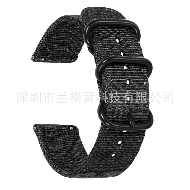 Samsung Gear S3/S2 Thickened Nylon Canvas Watch Band Quick Detach Universal Strap 18/20/22/24Mm - Image 1
