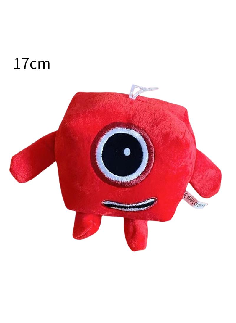 1-Pieces Alphabet Doll Funny Emojis Cotton Number Plush Toy Red-Jm1 
