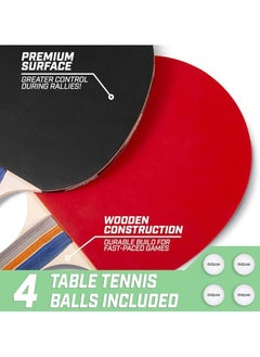 AL BADER Mid-Size Table Tennis Game Set - Indoor/Outdoor Portable Table Tennis Game with Net, 2 Table Tennis Paddles and 4 Balls  - Image 5