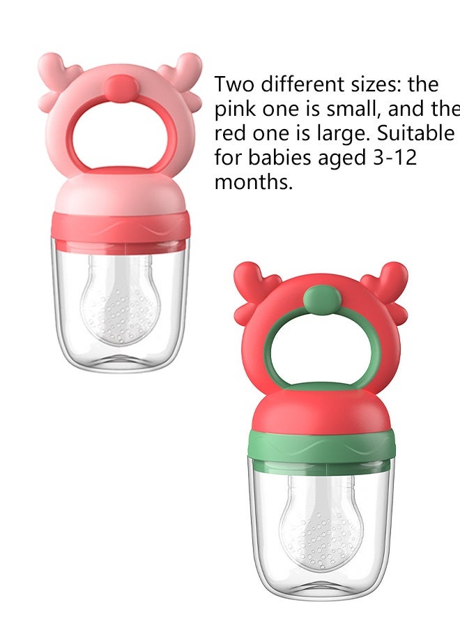 KANGLI 2 PCS 3-in-1 Baby Food Feeder Pacifier, Toddler Pacifier, Silicone Baby Fruit Pacifier,Baby Fruit Pacifier Set - Image 5