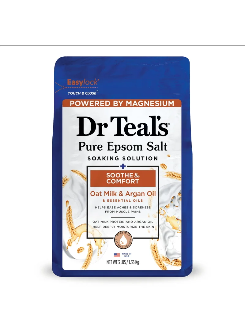 Dr Teal's Dr Teal's Epsom Bath Salt Oat Milk & Argan Oil 1.36Kg