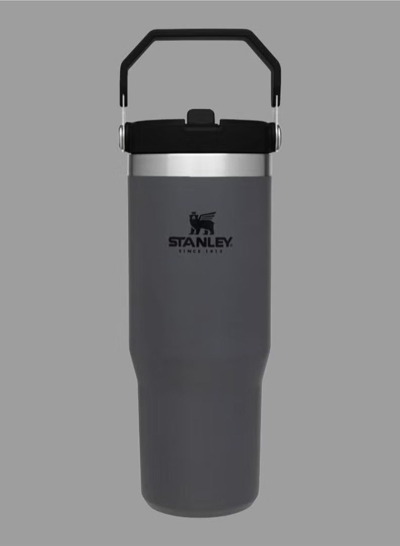 Stanley STANLEY IceFlow Stainless Steel Tumbler with Leak-Resistant Flip Straw, 30 oz Charcoal – Vacuum Insulated Reusable Water Bottle for Home, Office, or Car, Keeps Drinks Cold for 12 Hours or Iced for 2 Days - Image 1