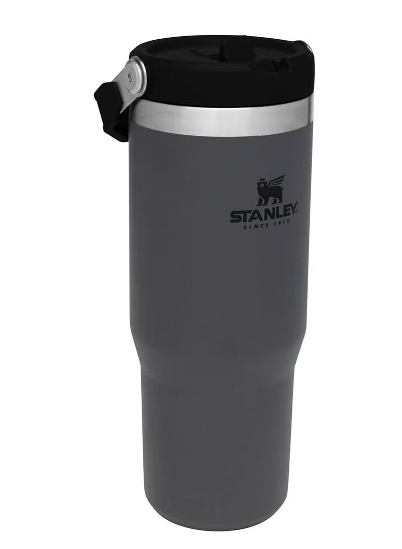 Stanley STANLEY IceFlow Stainless Steel Tumbler with Leak-Resistant Flip Straw, 30 oz Charcoal – Vacuum Insulated Reusable Water Bottle for Home, Office, or Car, Keeps Drinks Cold for 12 Hours or Iced for 2 Days - Image 3