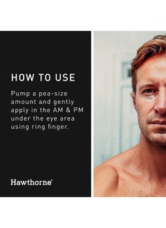Hawthorne Men’S Brightening Eye Cream For Dark Circles. Under Eye Treatment For Men. Reduce Puffiness Eye Bags And Wrinkles With Natural Caffeine Cucumber Peptides And Vitamin C. 0.3 Ounce  - Image 5