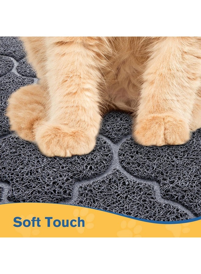 LuxStep Cat Litter Mat Litter Trapping Mat, 23X35 Inch Waterproof And NonSlip Litter Box Mat For Clean Floors, Soft On Cat Paws, Large Litter Pad For Indoor Cat Supplies And Essentials, Grey - Image 3