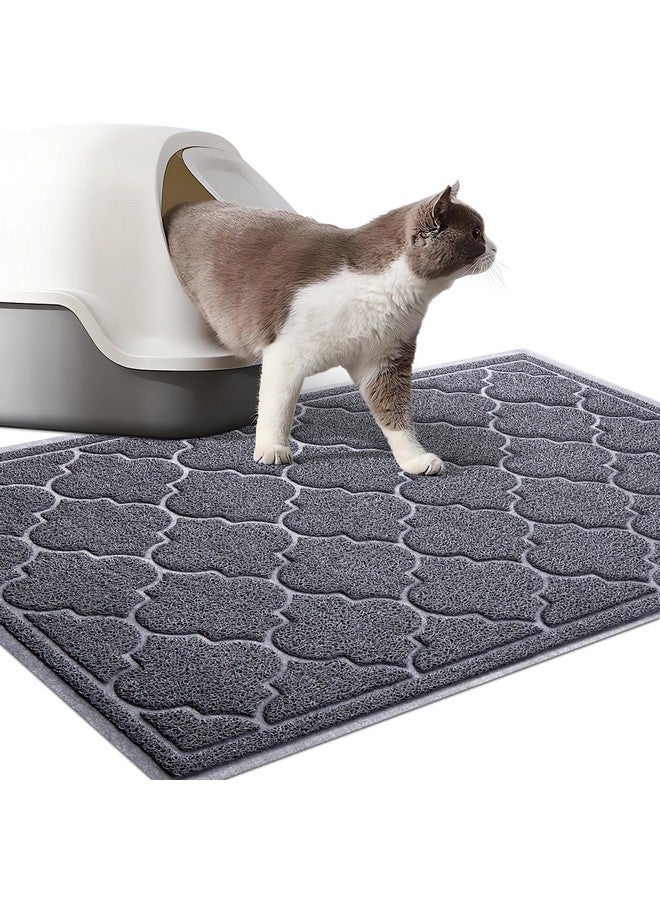 LuxStep Cat Litter Mat Litter Trapping Mat, 23X35 Inch Waterproof And NonSlip Litter Box Mat For Clean Floors, Soft On Cat Paws, Large Litter Pad For Indoor Cat Supplies And Essentials, Grey - Image 4