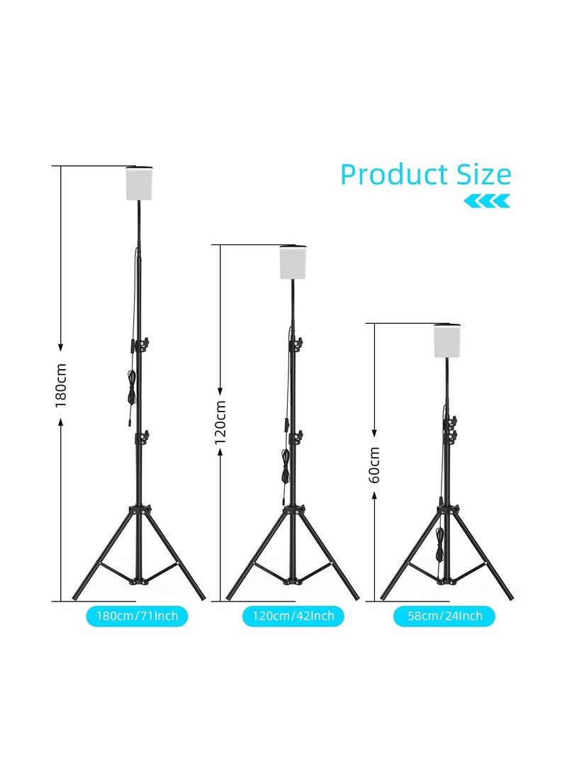 Arabest LED Camping Light, Portable Outdoor Light with Telescopic Tripod, Powered by USB Port, Multiple Usage Outdoor Lamp for Garden, Patio, Camp, Tent, Fishing and Emergency Car Repair - Image 2