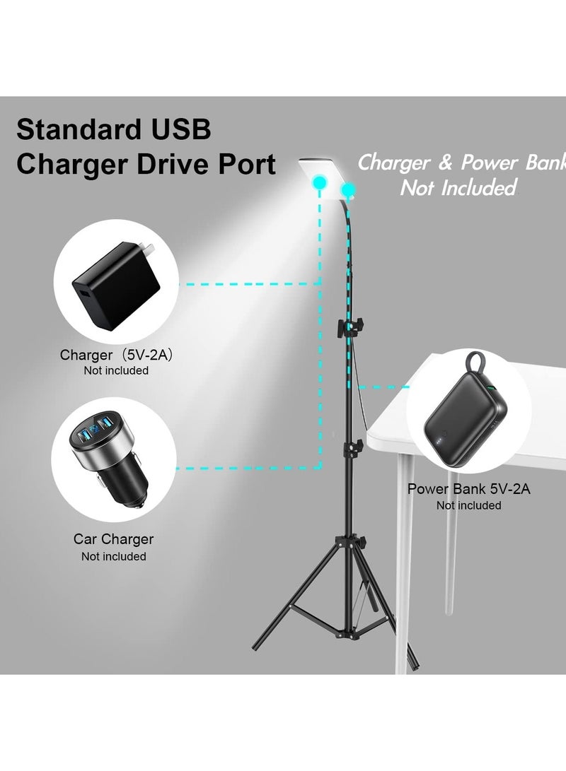 Arabest LED Camping Light, Portable Outdoor Light with Telescopic Tripod, Powered by USB Port, Multiple Usage Outdoor Lamp for Garden, Patio, Camp, Tent, Fishing and Emergency Car Repair - Image 5