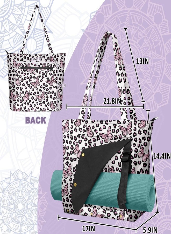 Adalore Women's Yoga Bag with Yoga Mat Bag Carrier - Large Mat Pocket Fitness Tote for Pilates, Gym, Travel, Office & Beach Yoga mat Bags - Image 3