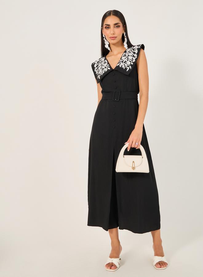 Take Two Embroidered Sleeveless A-Line Maxi Dress - Image 2
