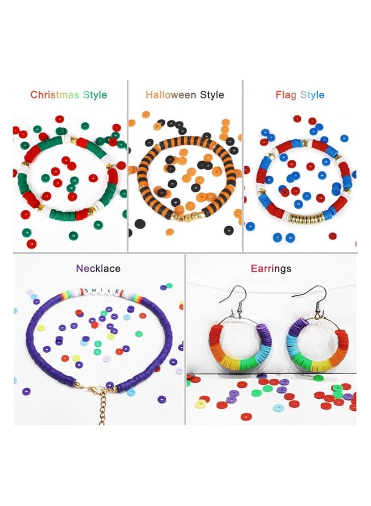 Clay Beads Bracelet Kit for Girls – 30-Grid Flat Beads Set with Gold/Silver Spacers & Charms, DIY Jewelry Making for Friendship Gifts, Crafts & Teen Fun - Image 5