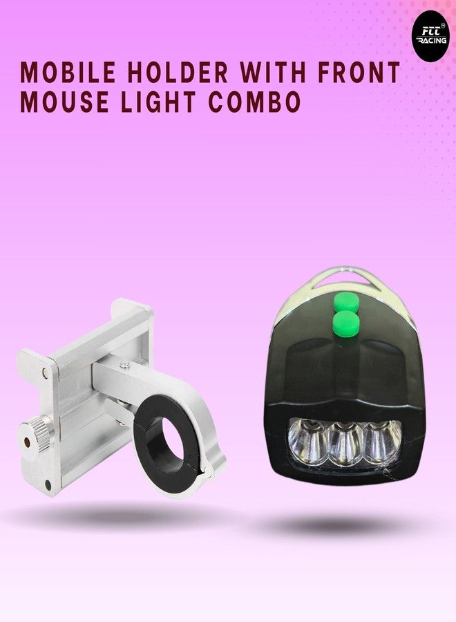 FCCRACING Bicycle Mobile Holder - Aluminium Alloy, and Front Mouse Light Combo for Bicycle - Image 3